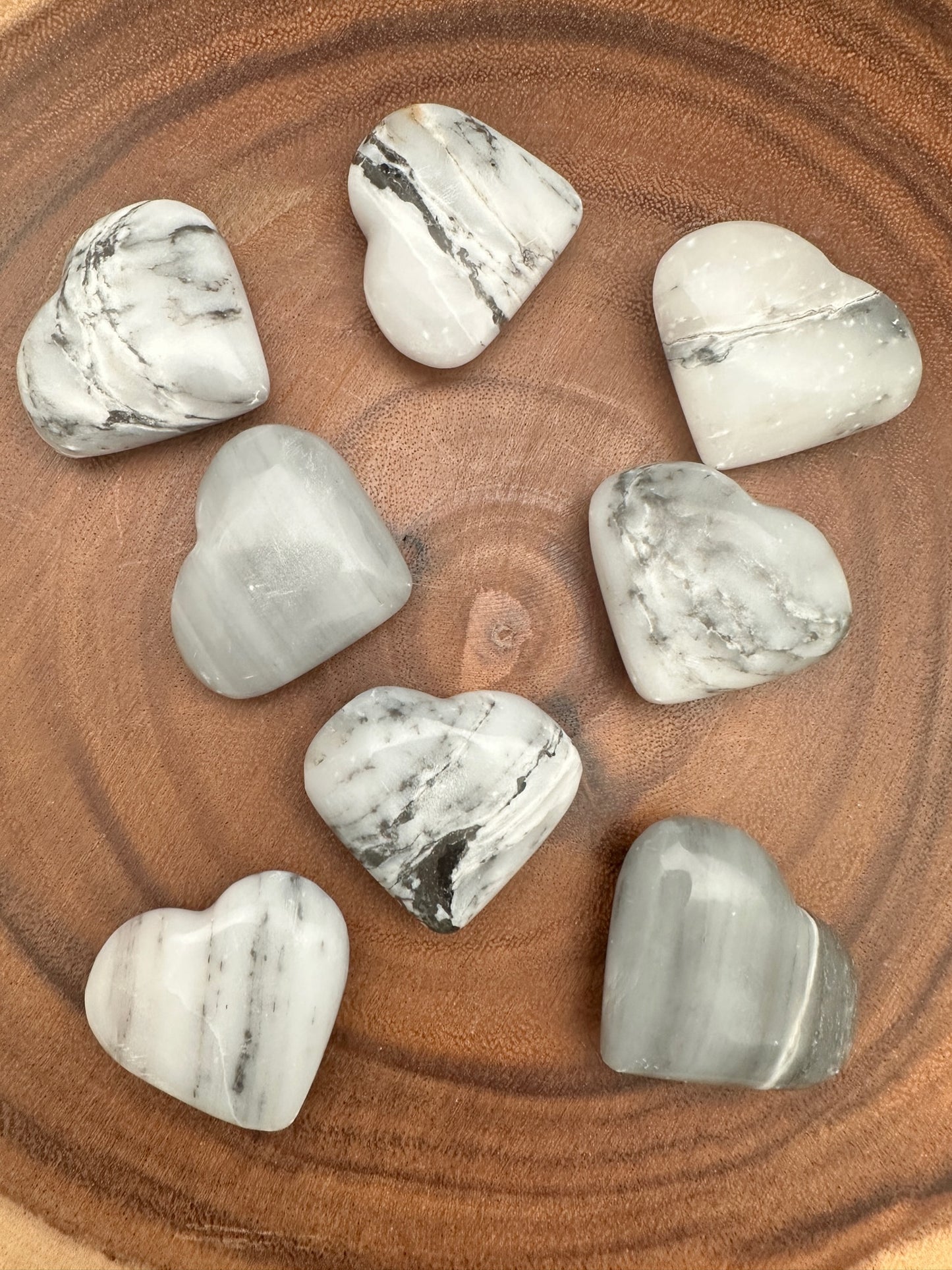 Assorted Hand Carved Stone Hearts