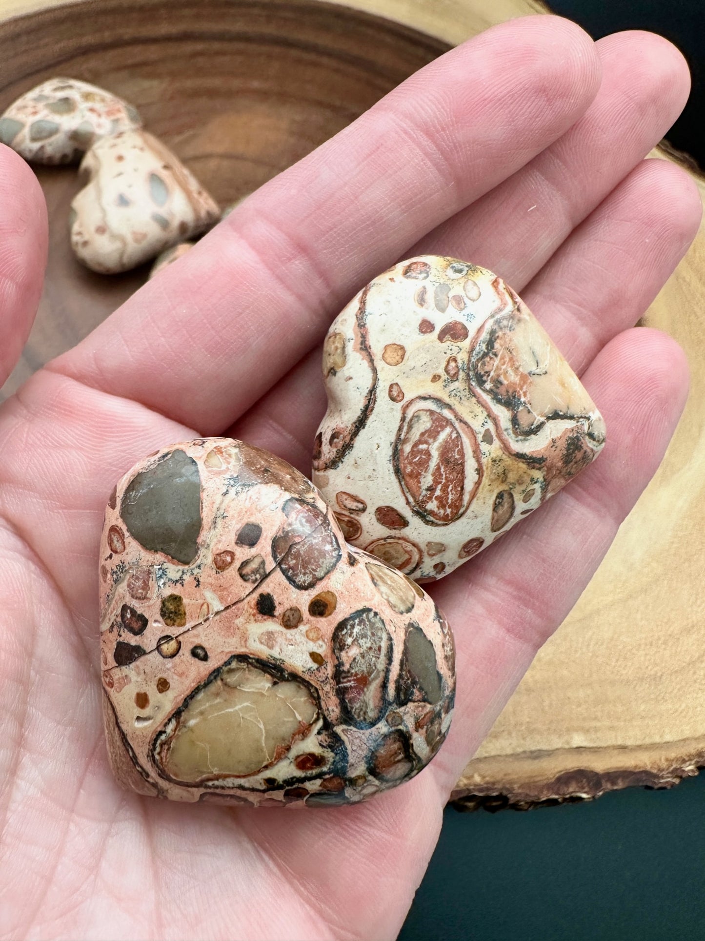 Assorted Hand Carved Stone Hearts