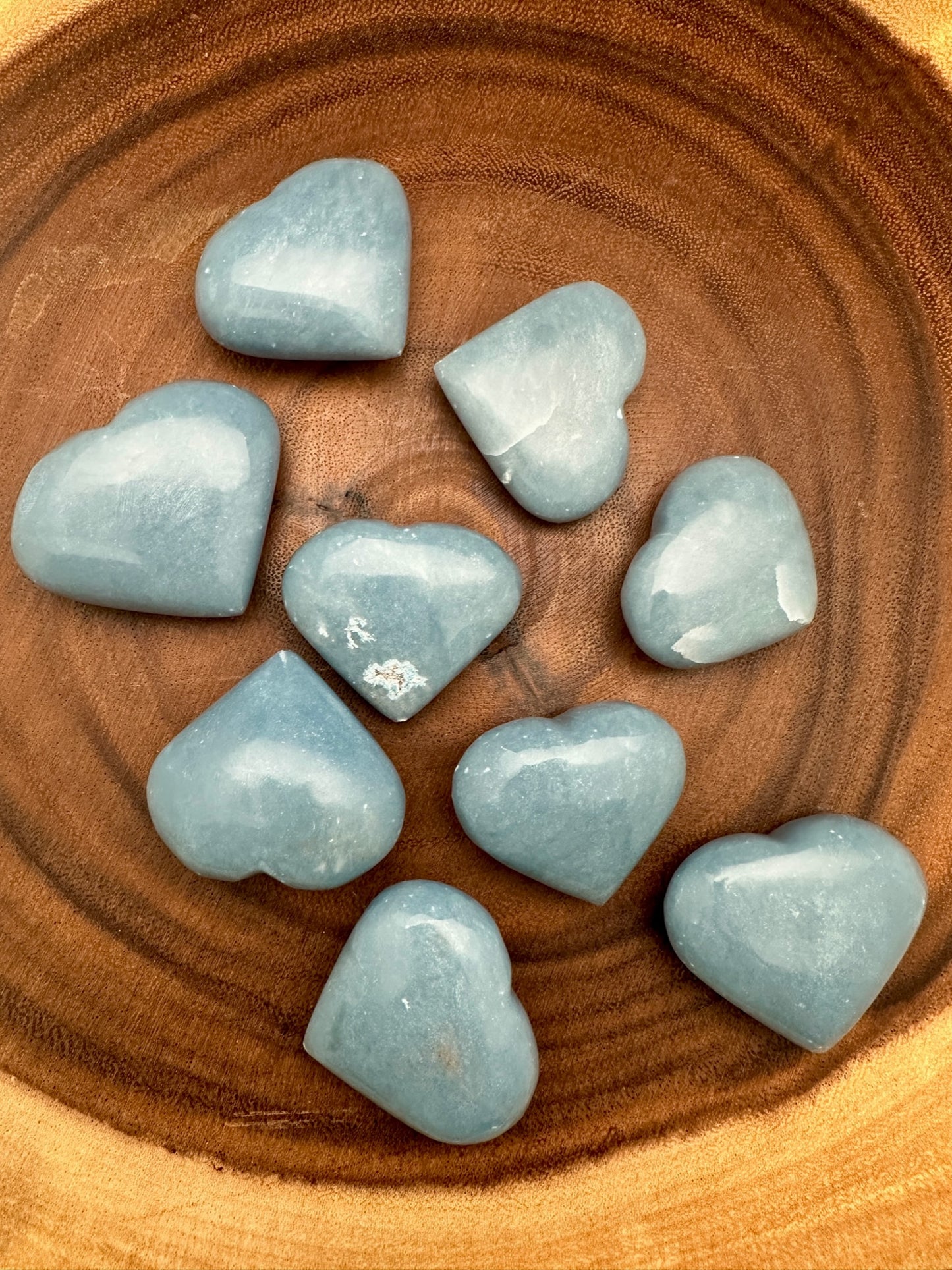 Assorted Hand Carved Stone Hearts